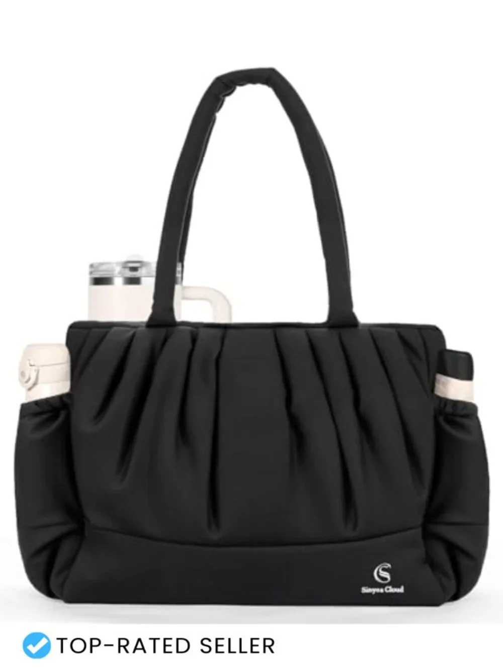 Lightweight Work Tote Bag with Cup Holder & 15.6
